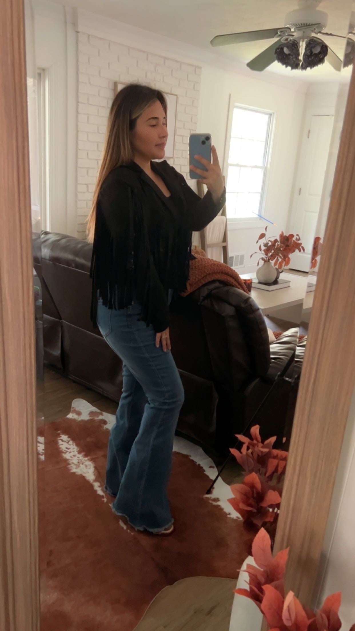 Faux Suede Fringe Jacket