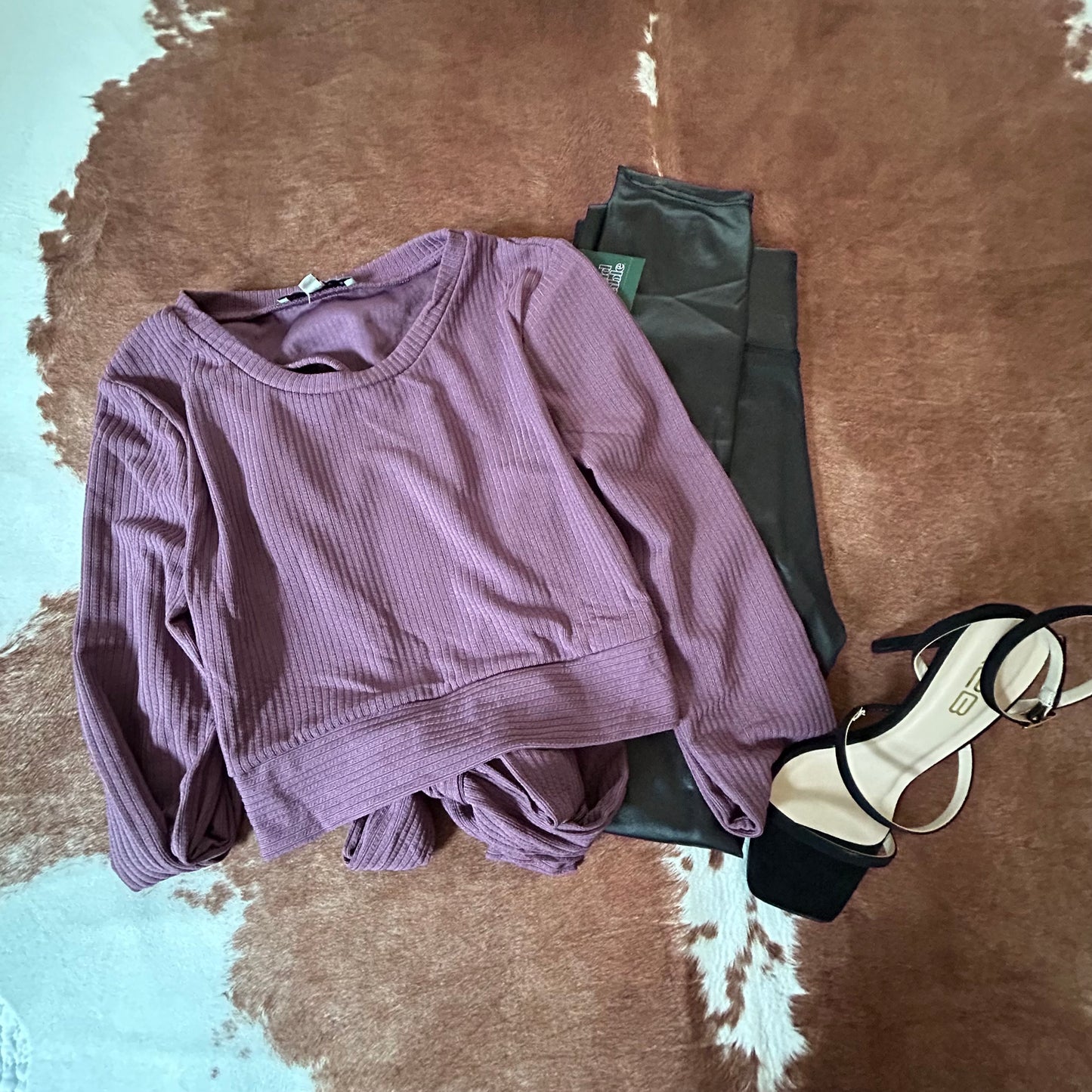 Innocent Love Long Sleeve Tie-back Top