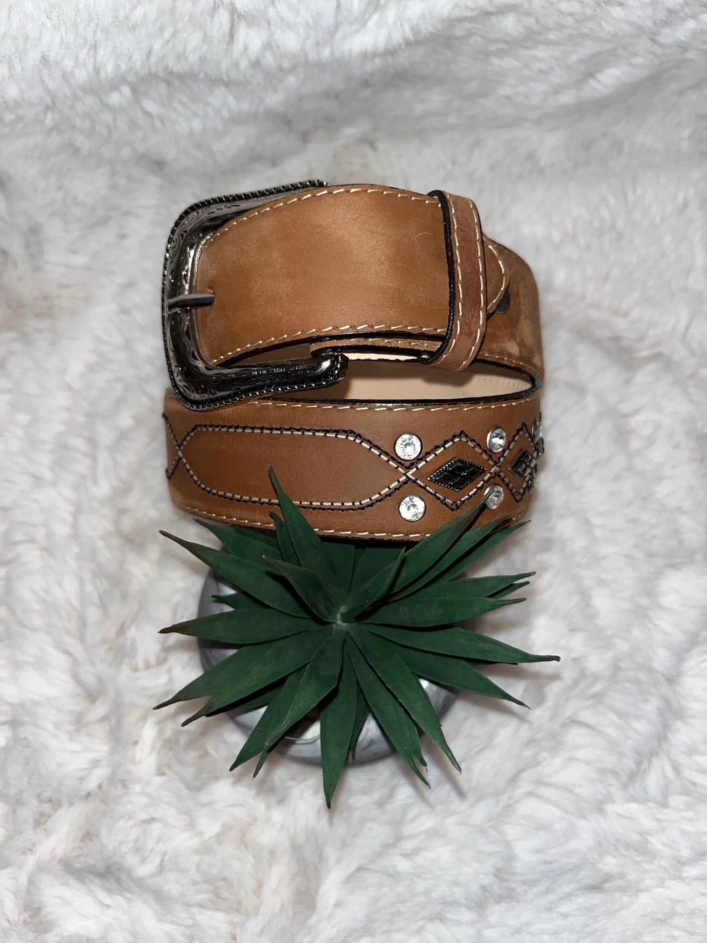 Women's Tan Cowgirl Belt