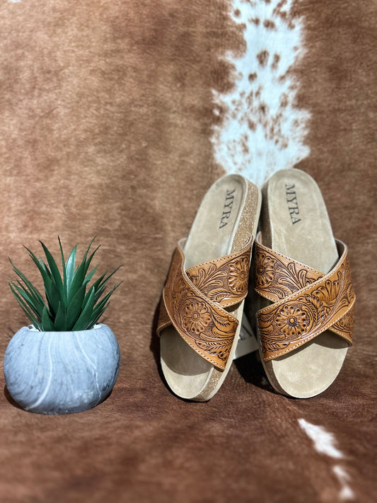 Gracie Hand-tooled Sandals