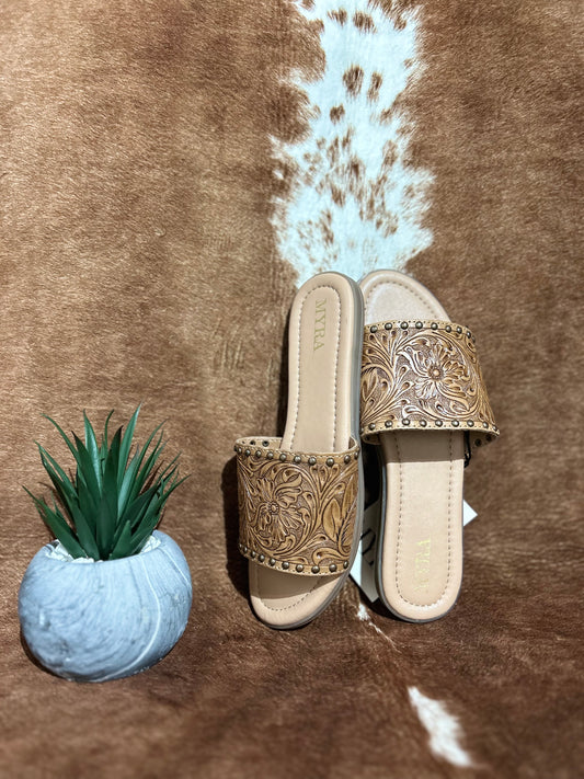 Ellie Hand-tooled Sandals