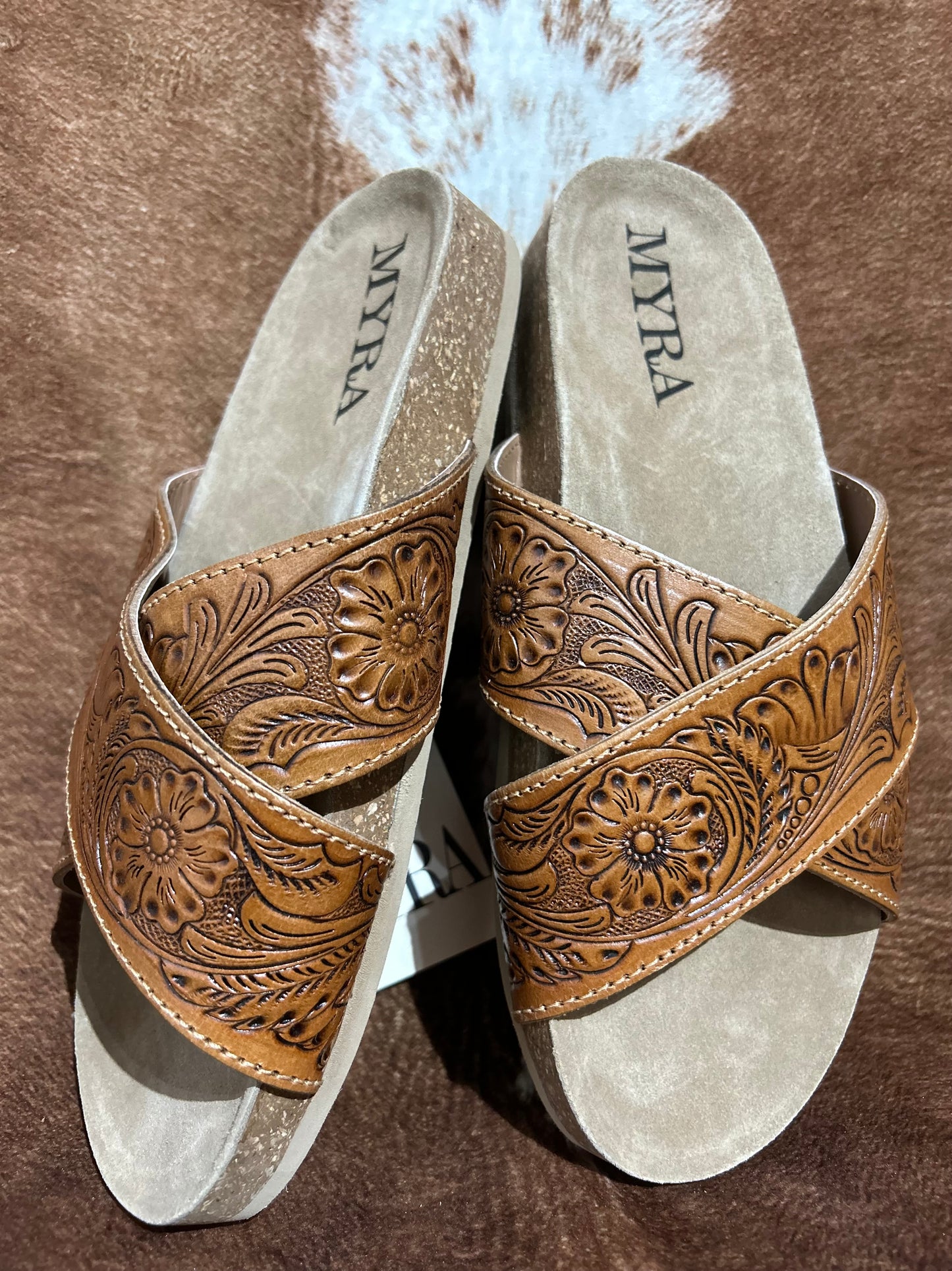 Gracie Hand-tooled Sandals