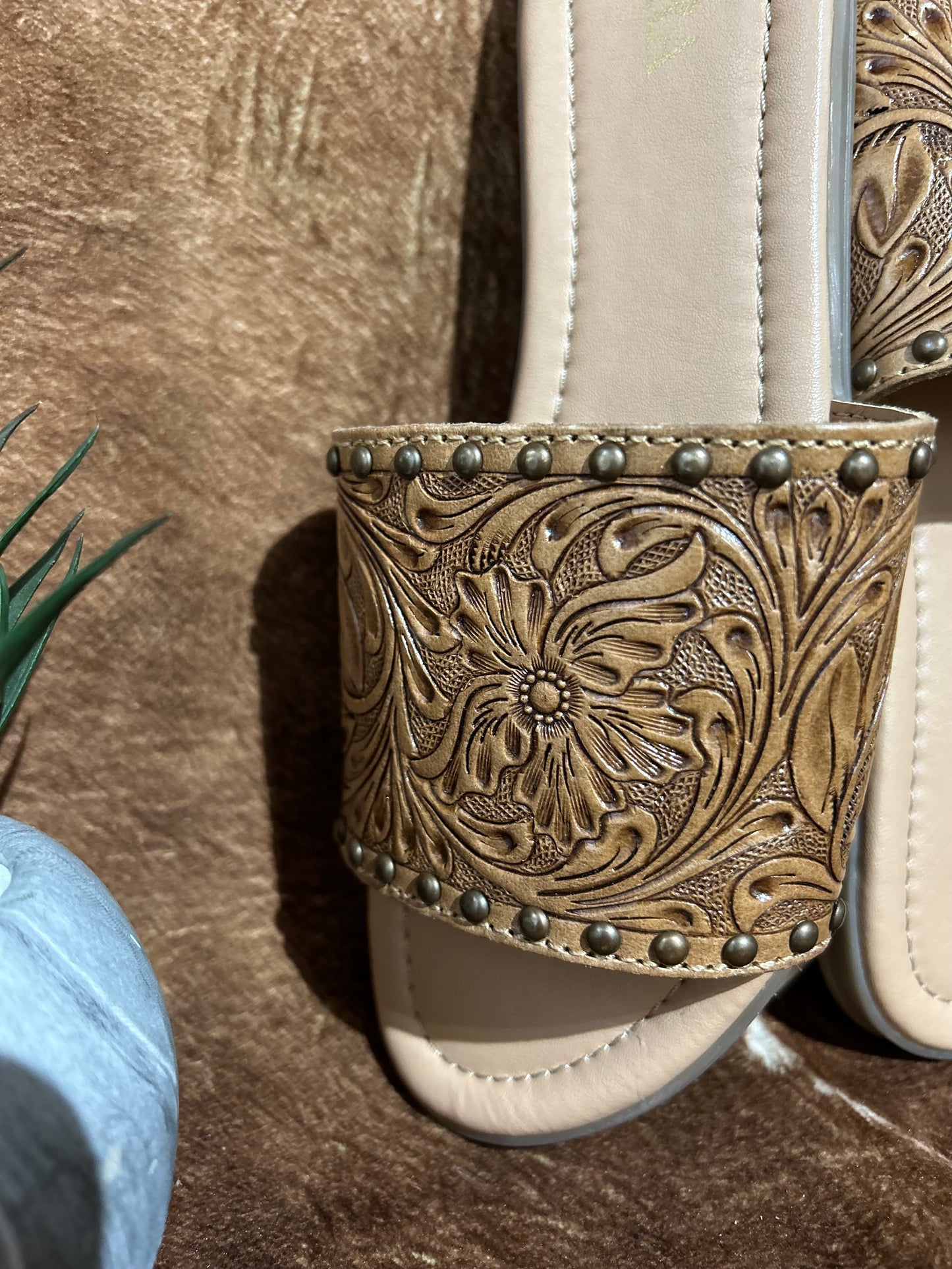 Ellie Hand-tooled Sandals