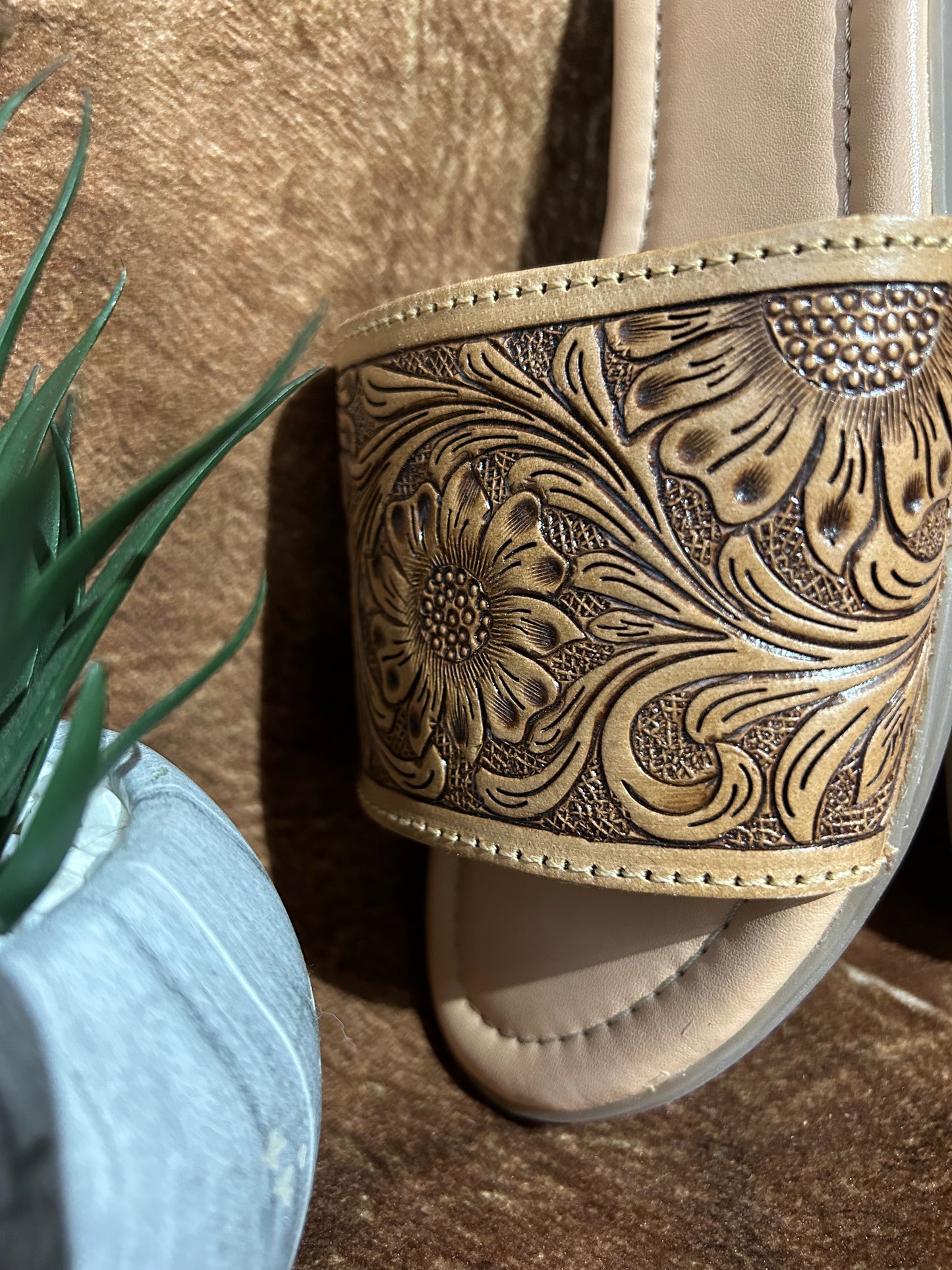 Xena Hand-tooled Sandals