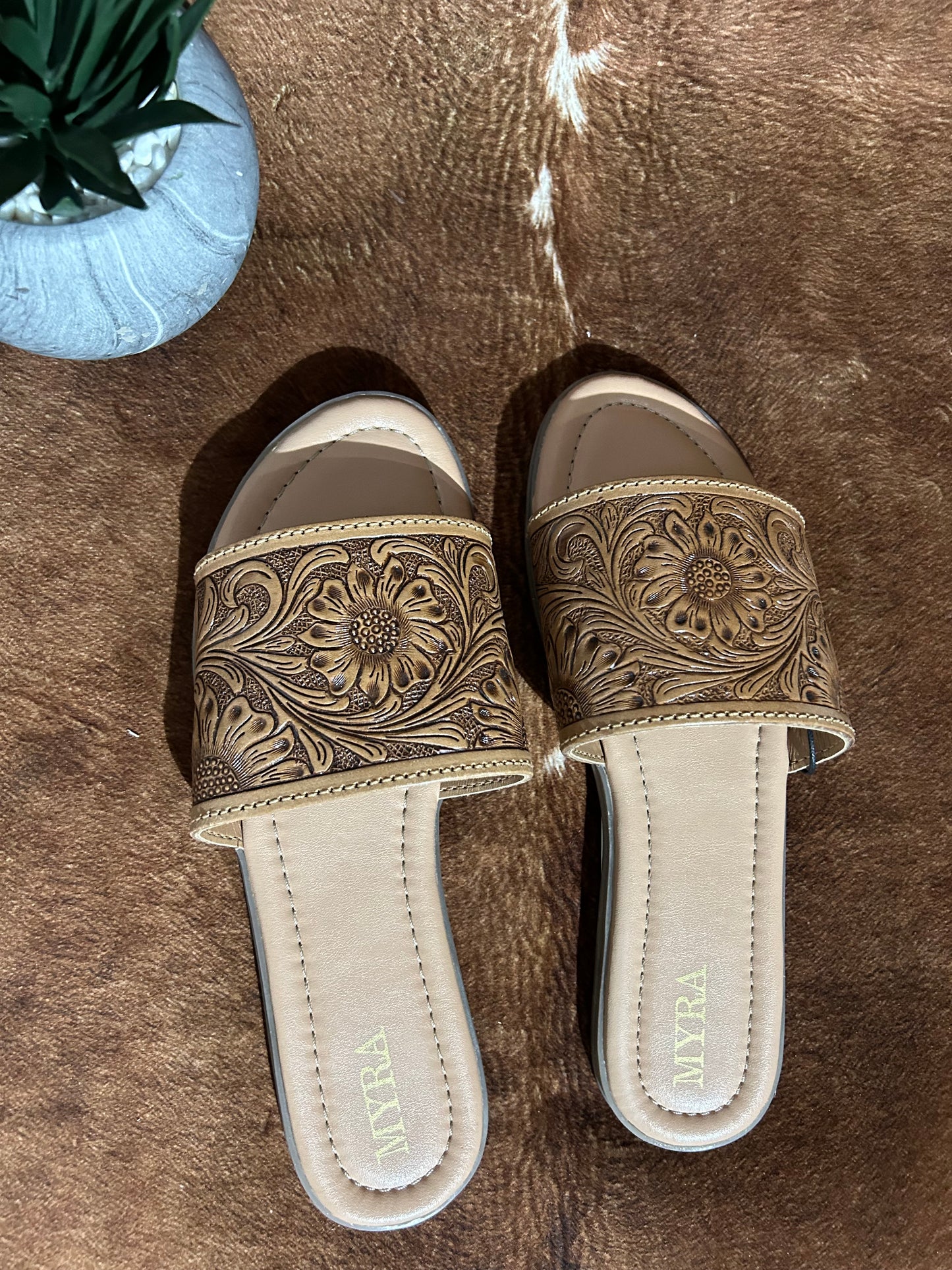 Xena Hand-tooled Sandals