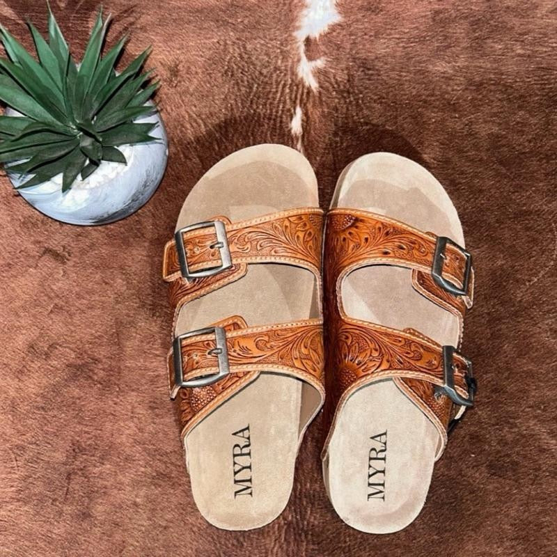 Molly Megan Hand Tooled Sandals